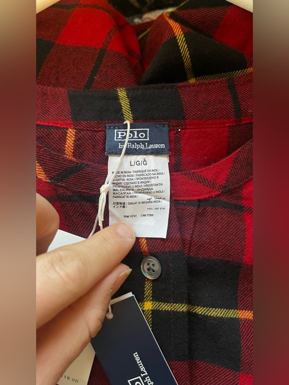 NWT Polo by Ralph Lauren 100% Cotton Henley Long Sleep Shirt Dress - Picture 8 of 9